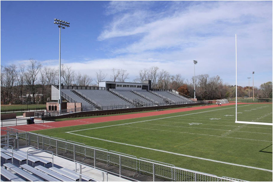 image of a football field with grandstands