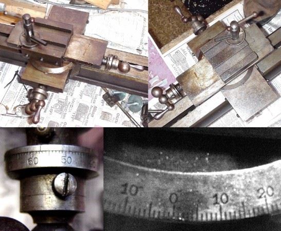 Collage of old metal measuring tools 