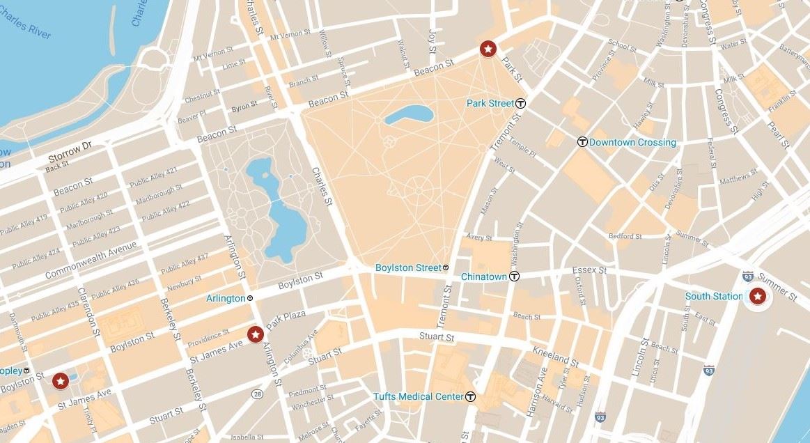 Peter Pan drop off locations in Boston